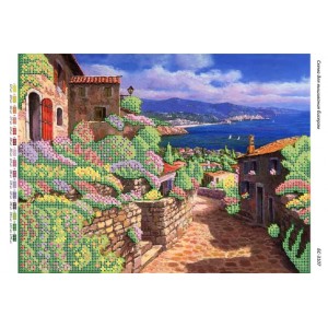 БС-3107 Приморське містечко. Схема для вишивки бісером