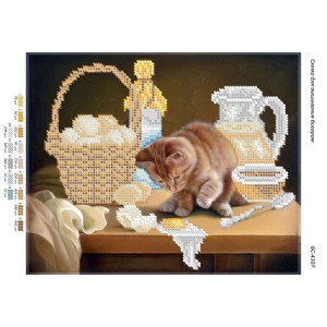 БС-4107 Котик пустун. Схема для вишивки бісером