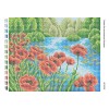 БС-4159 Маки біля річки. Схема для вишивки бісером