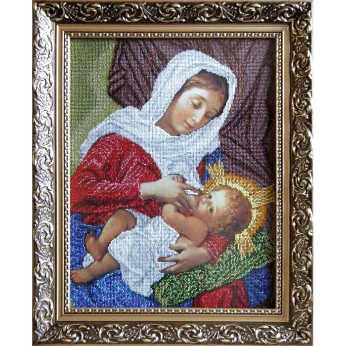 БГП Богородиця годувальниця (на подушці). Схема для вишивки бісером