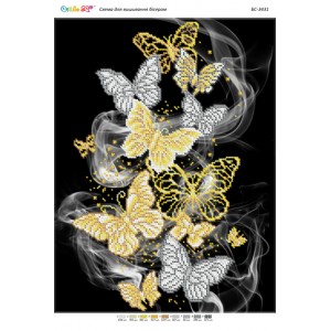 БС-3431 Метелики (частк. вишивка). Схема для вишивки бісером