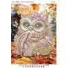 БС-3471 Сова І (частк. вишивка). Схема для вишивки бісером