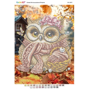 БС-3471 Сова І (частк. вишивка). Схема для вишивки бісером