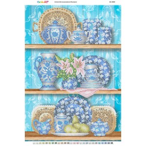 БС-2084 Гжель. Схема для вишивки бісером