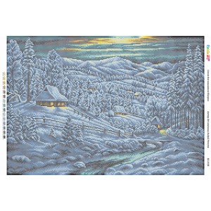 БС-2136 Зимовий пейзаж IV. Схема для вишивки бісером