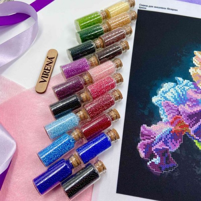 КВ-3012 Квадрат "Іриси". Схема для вишивки бісером