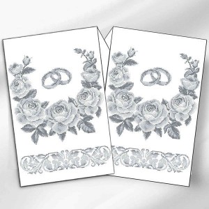 Рушник весільний великий "Срібні троянди" РВВ-062 (РВВ-062)