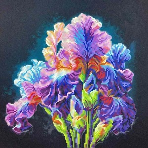КВ-3012 Квадрат "Іриси". Схема для вишивки бісером