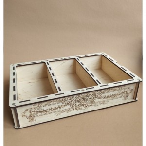 Ящик прямокутний. На три відділення (060453)