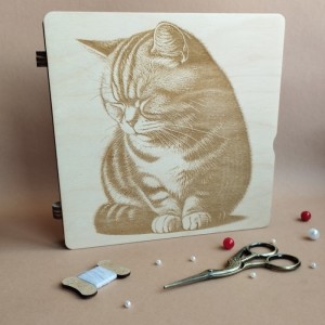 Дерев'яний органайзер для бісеру Книжка на 60 комірок (060537к)