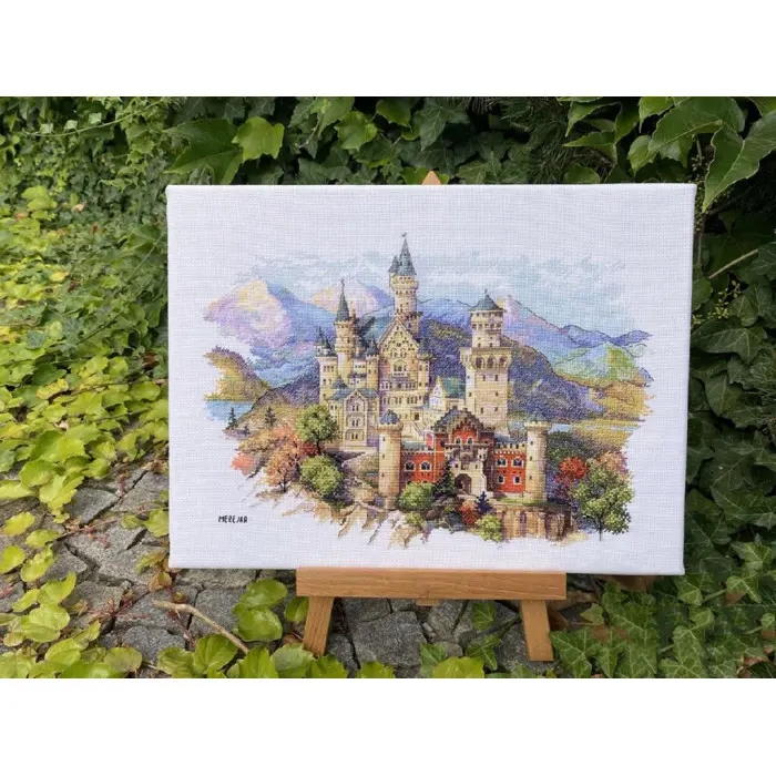 К-201В Замок Нойшванштайн. Мережка. Набір для вишивки хрестиком на рівномірці