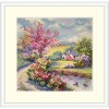 K-268A Весна. Мережка. Набір для вишивки хрестиком на Aida 16