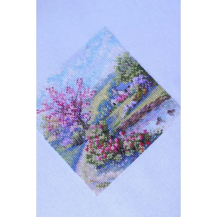 K-268A Весна. Мережка. Набір для вишивки хрестиком на Aida 16