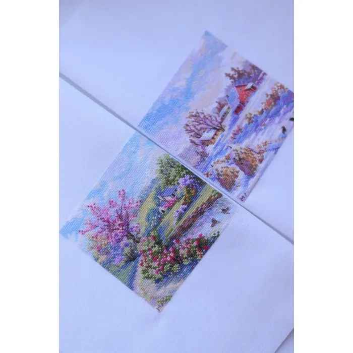 K-268A Весна. Мережка. Набір для вишивки хрестиком на Aida 16