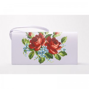 Заготовка клатча "Вишукані троянди, незабудки" для вишивки бісером (КЛ020кБ1301)