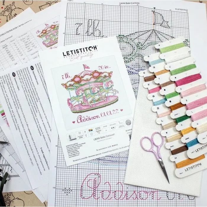 L8046 Дитяча карусель. Letistitch. Набір для вишивки хрестиком