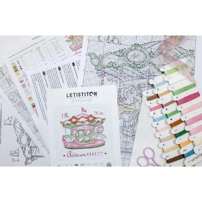 L8046 Дитяча карусель. Letistitch. Набір для вишивки хрестиком