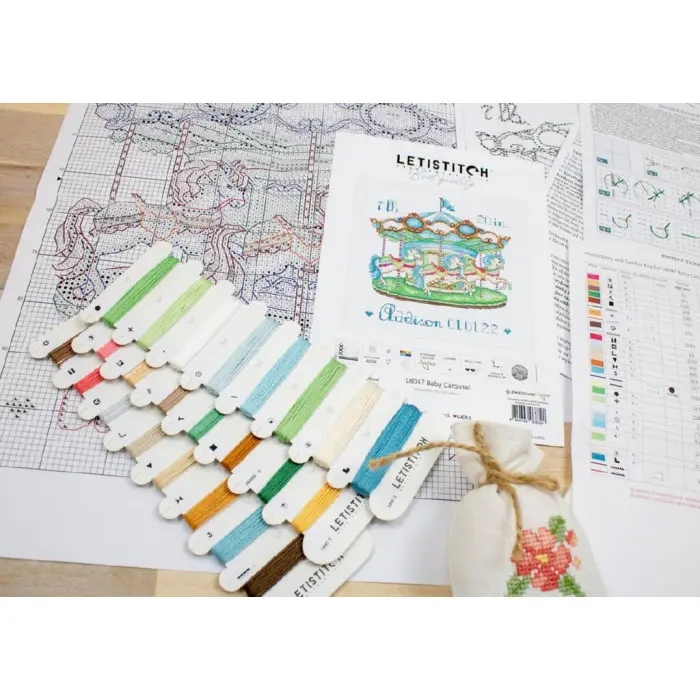 L8047 Дитяча карусель. Letistitch. Набір для вишивки хрестиком