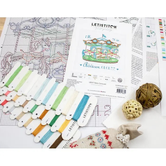 L8047 Дитяча карусель. Letistitch. Набір для вишивки хрестиком
