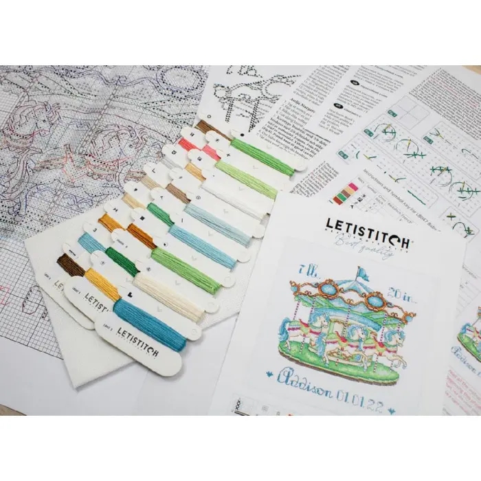 L8047 Дитяча карусель. Letistitch. Набір для вишивки хрестиком