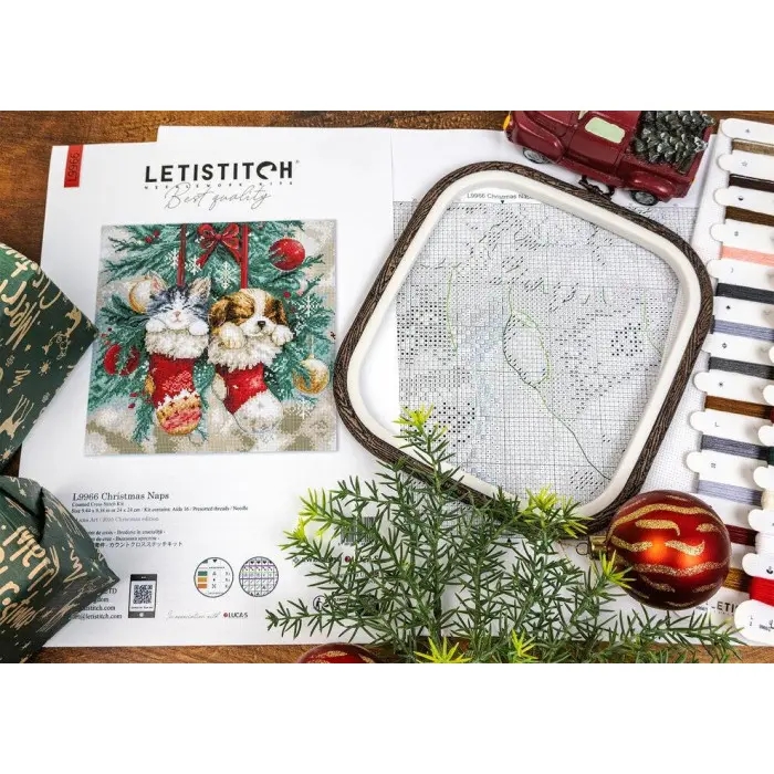 L9966 Набір для вишивки рахунковим хрестиком "Різдвяний сон" Letistitch, Aida 16 ct