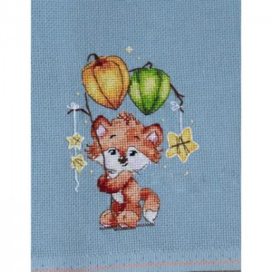 М-005 Лисичка. 13х9,5 см. Мережка. Набір для вишивки хрестиком на Aida 16