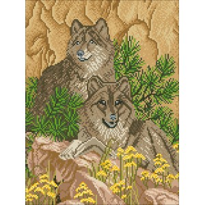 ДПм-01 Вовки (малі). Схема для вишивки бісером