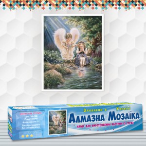 Алмазна вишивка (набір) "Ангели біля струмка " (DM-138)