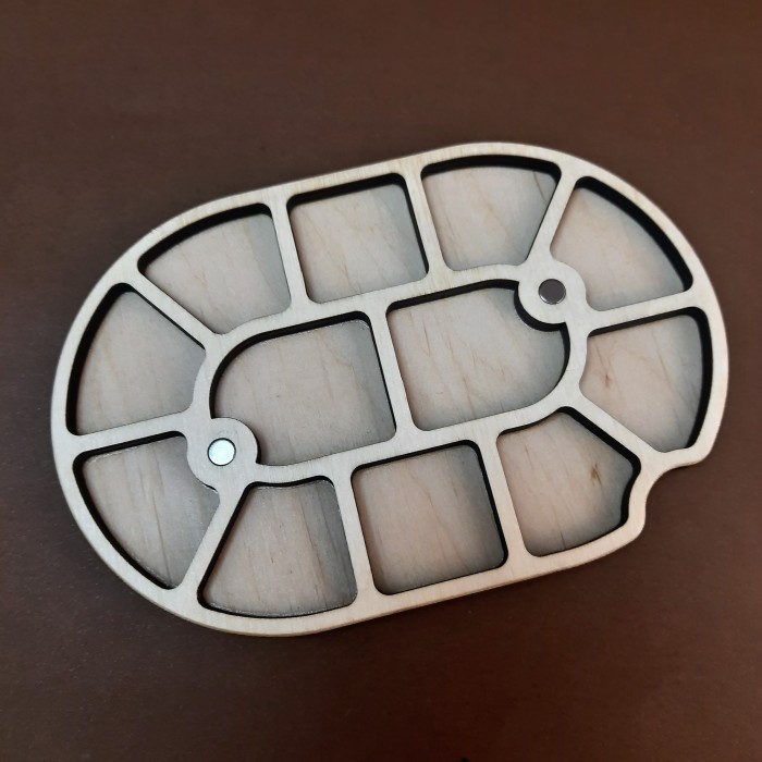 Овальний міні органайзер для бісеру з кольоровим друком Коробушка (060299)