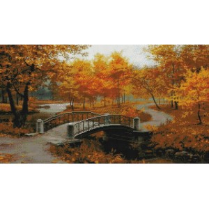 Алмазна мозаїка 40х70 "Чари осені" SS804