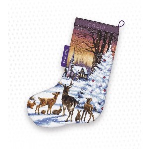 LETI 948 Christmas Wood Stocking. Набір для вишивки хрестиком LetiStitch