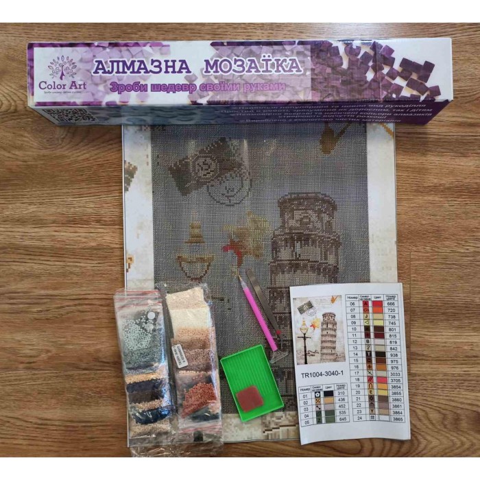 Алмазна мозаїка ColorArt 30х40 "Пізанська вежа" ST1004-1
