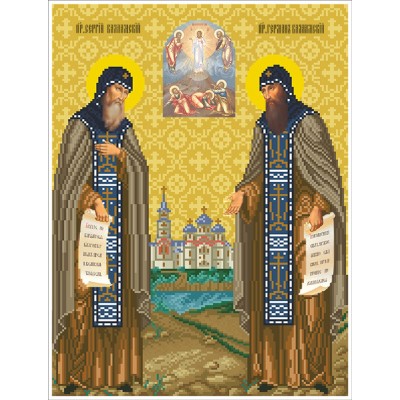 ПСГВ Преподобні Сергій і Герман Валаамські Схема для вишивки бісером