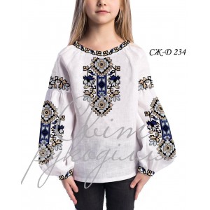 СЖ-д 234 (СвР). Заготовка вишиванки для дівчинки (3-9 років) для вишивки