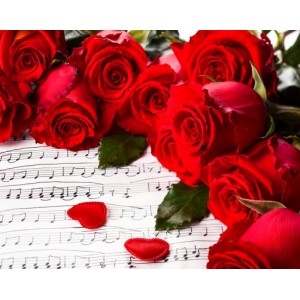 Алмазна мозаїка 40х50 "Трояндова мелодія" SP037