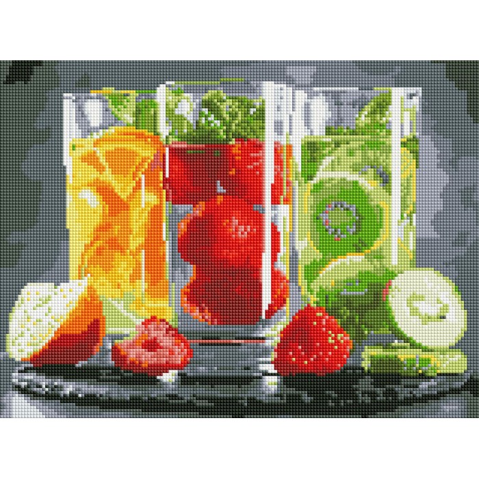 Алмазна мозаїка 30х40см "Коктейлі" ST486