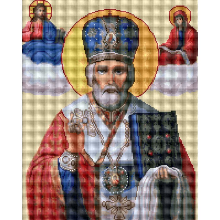 Алмазна мозаїка 40x50 "Святий Миколай" SP124