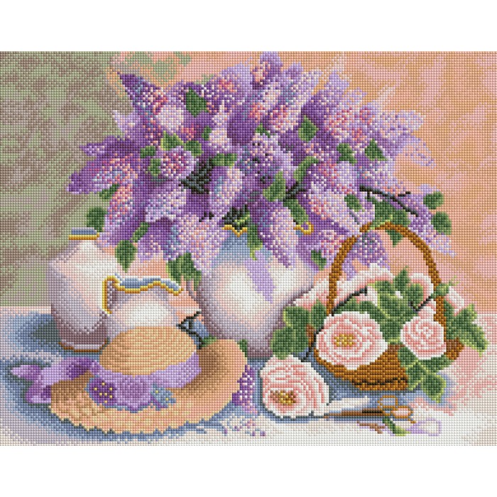 Алмазна мозаїка ColorArt "Бузок" 40х50см SP047