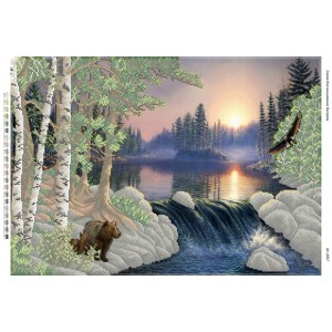 БС-2057 Дика природа (частк. вишивка). Схема для вишивки бісером