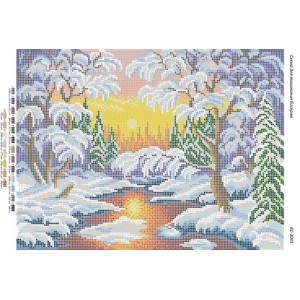 БС-3043 Зимове сонце. Схема для вишивки бісером