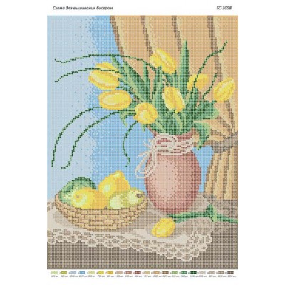 БС-3058 Натюрморт. Схема для вишивки бісером