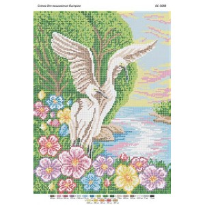 БС-3088 Чаплі. Схема для вишивки бісером
