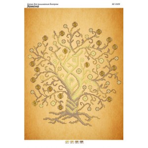 БС-3103 Дерево достатку з доларами та євро (заміна). Схема для вишивки бісером