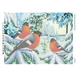 БС-3154 Снігурі. Схема для вишивки бісером
