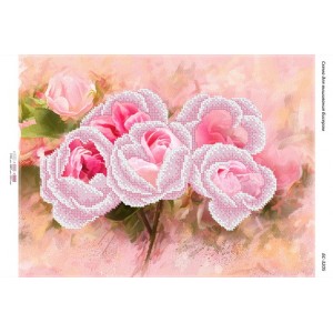 БС-3205 Рожеві троянди. Схема для вишивки бісером