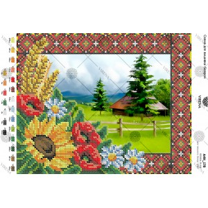 Схема для вишивки бісером Схема (комбінована вишивка) (А4Н-178)