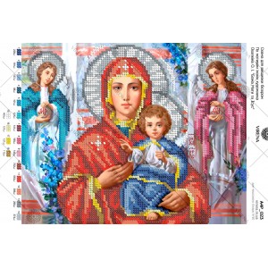 Схема для вишивки бісером за мотивами ікони О.Охапкіна «Божа Мати та Ісус» (А4Р-023)