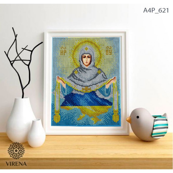 Схема для вишивки бісером "Свята Покрова опікунка України" (А4Р-621)