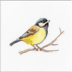B1155 Велика синиця. Luca-S. Набір для вишивки хрестиком