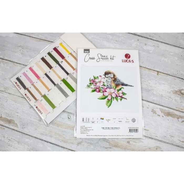 B1194 Синиця на гілці. Luca-S. Набір для вишивки хрестиком